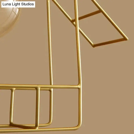 American All-Copper Balcony Ceiling Lamp