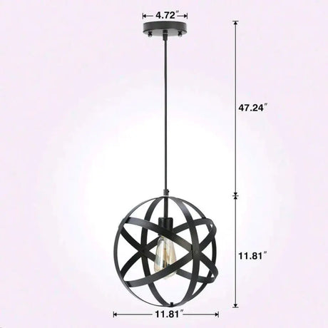 American Chandelier Industry Wind Led Lamps A- Black 30Cm / No Light Source Pendant