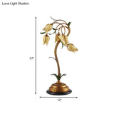 American Garden 5-Head Metal Tulip Night Light In Brass - Perfect For Bedroom