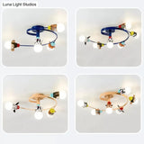 Animal-Inspired Twist Arm Led Ceiling Lamp For Modern Offices
