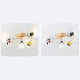 Animal-Inspired Twist Arm Led Ceiling Lamp For Modern Offices 4 / Orange