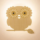 Animal Led Wall Sconce For Kids Rooms And Corridors In Beige Wood Finish / E