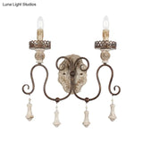 Antiqued Bronze Candle-Style Wall Lamp - Perfect For Bedroom Lighting