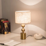 Antiqued Gold Gourd Base Night Light Table Lamp