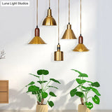 Antiqued Iron Bronze Ceiling Pendant Light - Disc/Dome/Cone Design Single-Bulb Ideal For Dining Room