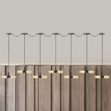 Antiqued Led Amber Glass Pendant Light – Black Hanging Capsule 6/10/14-Light Tandem Multi Lamp 14 /