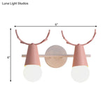 Antler Cone Wall Light: Contemporary Metal Sconce For Study Room