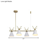 Antler Design Nordic Chandelier - Restaurant Island Lighting (Black Grey White)
