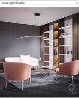Arc Shape Led Hanging Pendant Lights Modern For Dining Room