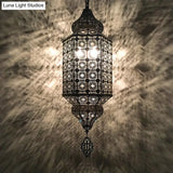 Art Deco Bronze Finish Metal Arab Wall Lamp With Hollowed Out Sconce 1-Light Flush Mount