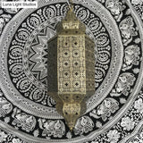 Art Deco Bronze Finish Metal Arab Wall Lamp With Hollowed Out Sconce 1-Light Flush Mount