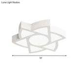 Art Deco Flush Mount Led Ceiling Light For Living Room With Acrylic Fixture