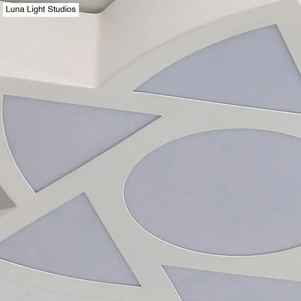 Art Deco Flush Mount Led Ceiling Light For Living Room With Acrylic Fixture