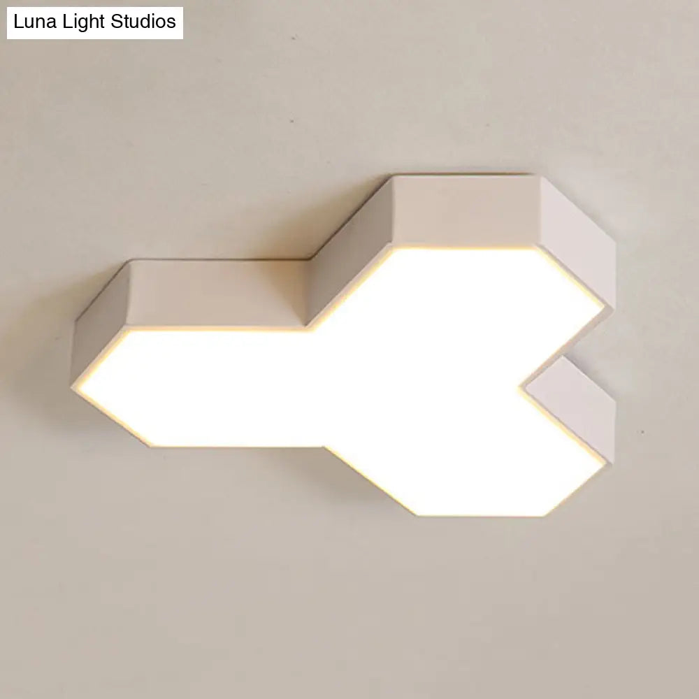 Art Deco Flush Mount Led Ceiling Light For Living Room With Acrylic Fixture