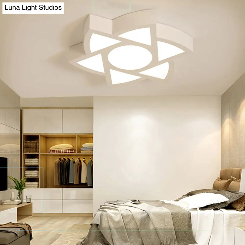 Art Deco Flush Mount Led Ceiling Light For Living Room With Acrylic Fixture