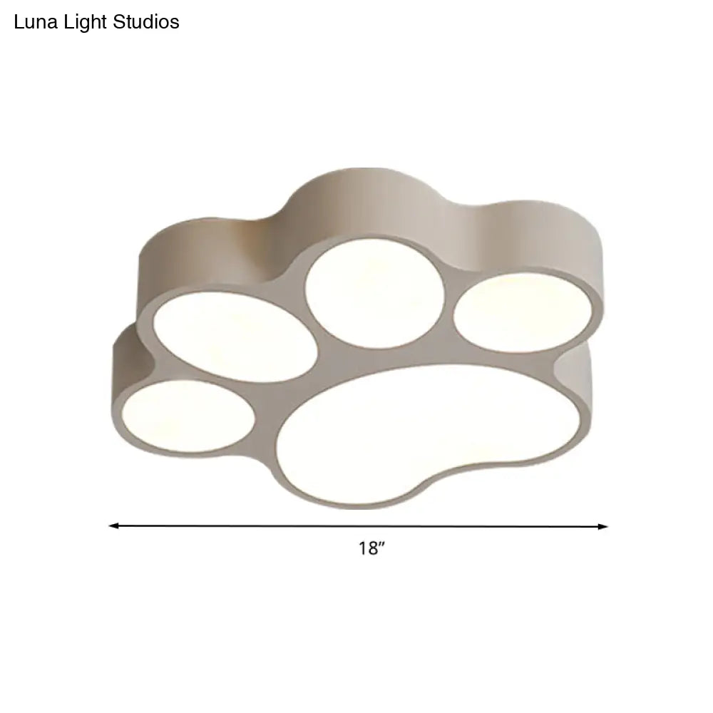 Art Deco Flush Mount Led Ceiling Light For Living Room With Acrylic Fixture