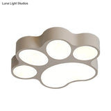 Art Deco Flush Mount Led Ceiling Light For Living Room With Acrylic Fixture