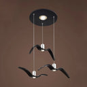 Art Deco Seagull Pendant Light For Children’s Room 3 / Black White