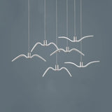 Art Deco Seagull Pendant Light For Children’s Room 6 / White Warm