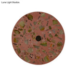 Art Deco Terrazzo Led Wall Light: Black Red Blue Flush Mount Sconce For Living Room