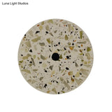 Art Deco Terrazzo Led Wall Light: Black Red Blue Flush Mount Sconce For Living Room