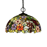 Artisan Glass Black Chandelier Pendant - Hand-Crafted Domed 3-Light Mediterranean Lamp / B