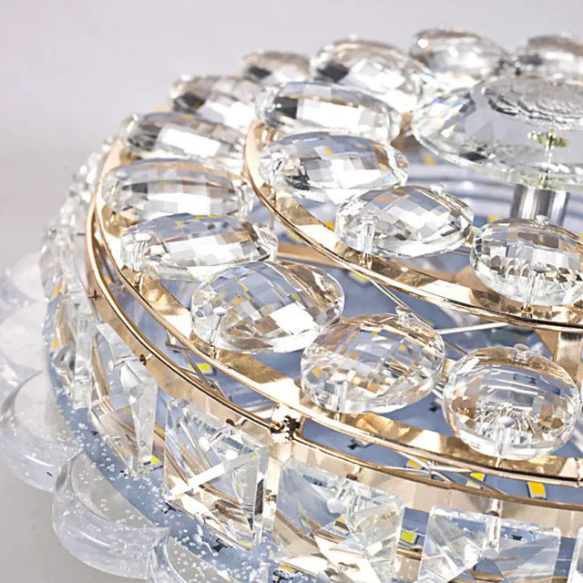 Artistic Crystal Led Flush Ceiling Light For Entryway