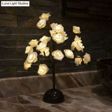 Artistic Led Table Lamp With Black Tree Branch Design - Perfect Nightstand Light For Bedroom
