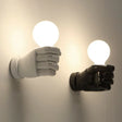 Artistic Resin Fist Wall Lamp Fixture: Unique 1 Bulb Mounted Lighting Perfect For Restaurants White