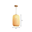 Asia Bamboo Weave Pendant Light Fixture - Restaurant Ceiling Lamp Beige Shade / A