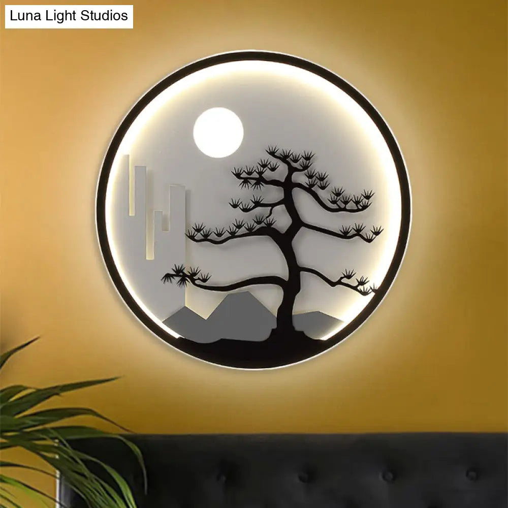 Asia Led Black Wall Light
