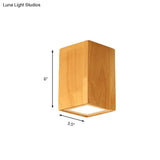 Asian-Inspired Office Ceiling Lamp With Wood And Beige Finish