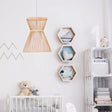Asian Style Hourglass Pendant Lamp - Bamboo 1 Bulb Beige Suspension Light For Foyer
