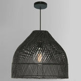 Asian Style Rattan Pendant Light With Hanging Wire - Bell Shape Lighting Fixture (39) Bedroom Décor