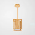 Asian Wood Island Pendant Light - Natural Finish 1 /