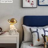 Astronaut Led Table Lamp: Decorative Resin Nightstand Light - White