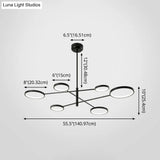 Aurora - Modernist Ring Ceiling Chandelier Metal Pendant Light Fixtures With Hanging Cord For