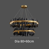 Noir Brilliance - Contemporary Black Led Chandelier Light