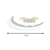 Baby Bunny Led Ceiling Light For Boys Bedroom In White