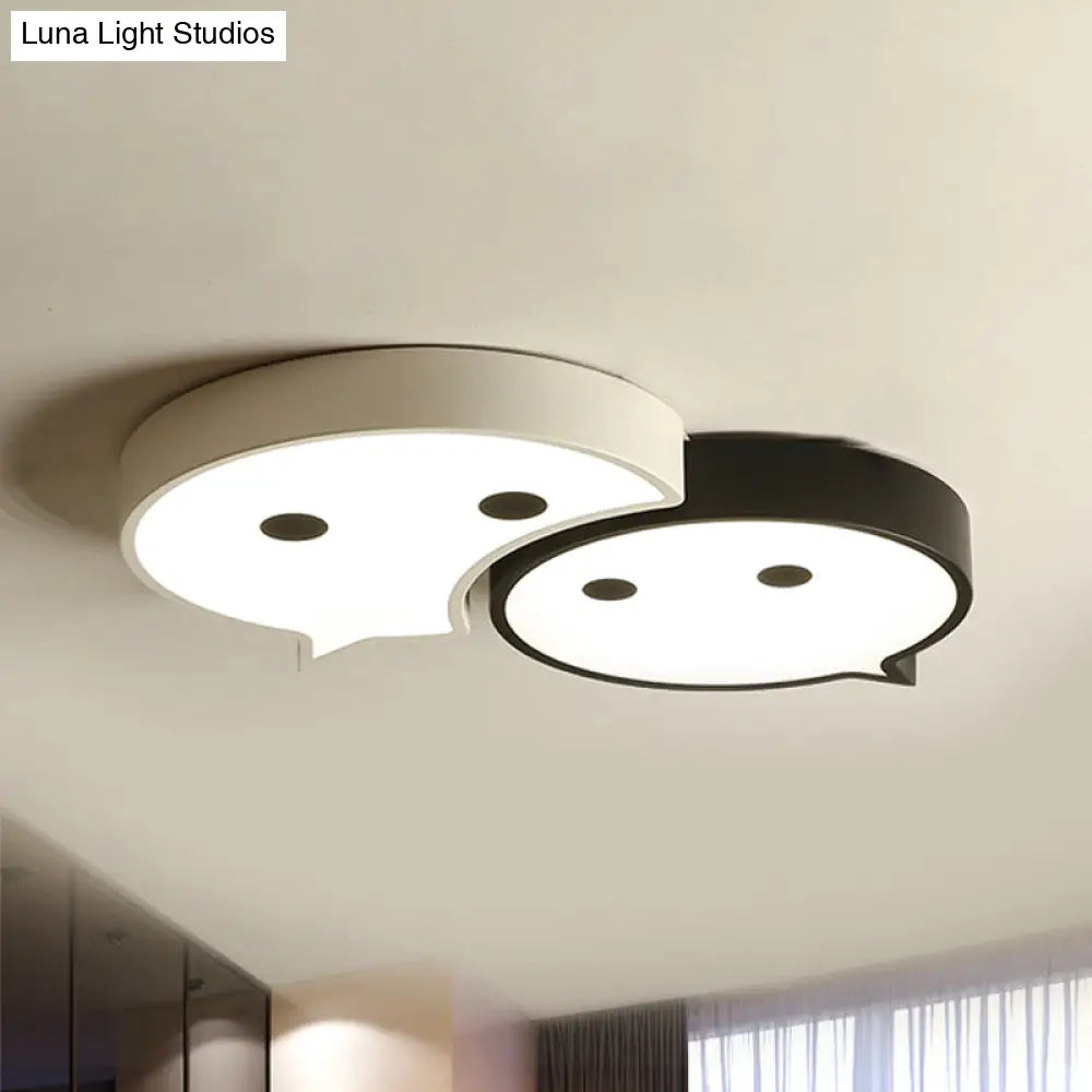 Baby Elf Led Ceiling Mount Light: Charming Metal And Acrylic Lamp For Child’s Bedroom