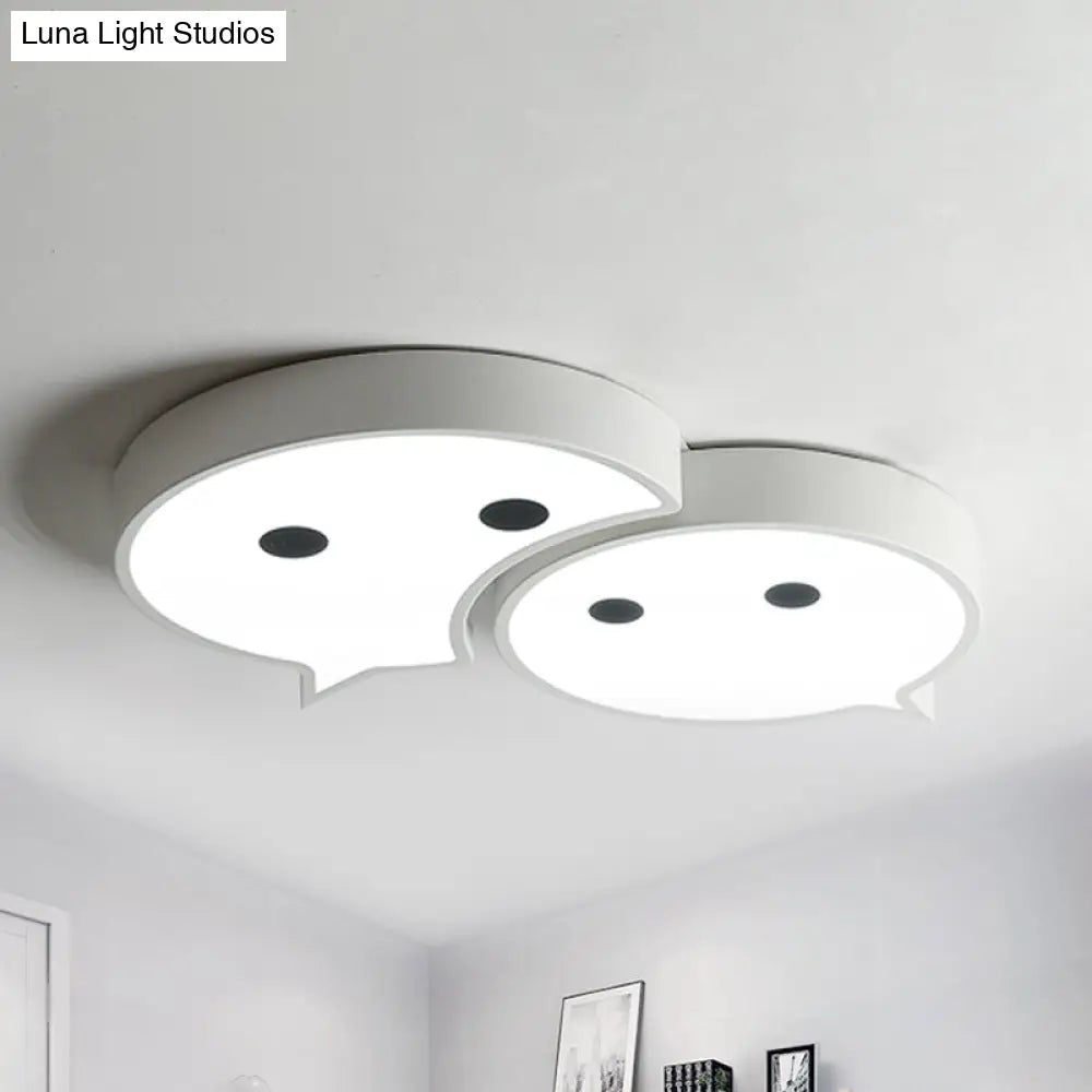 Baby Elf Led Ceiling Mount Light: Charming Metal And Acrylic Lamp For Child’s Bedroom