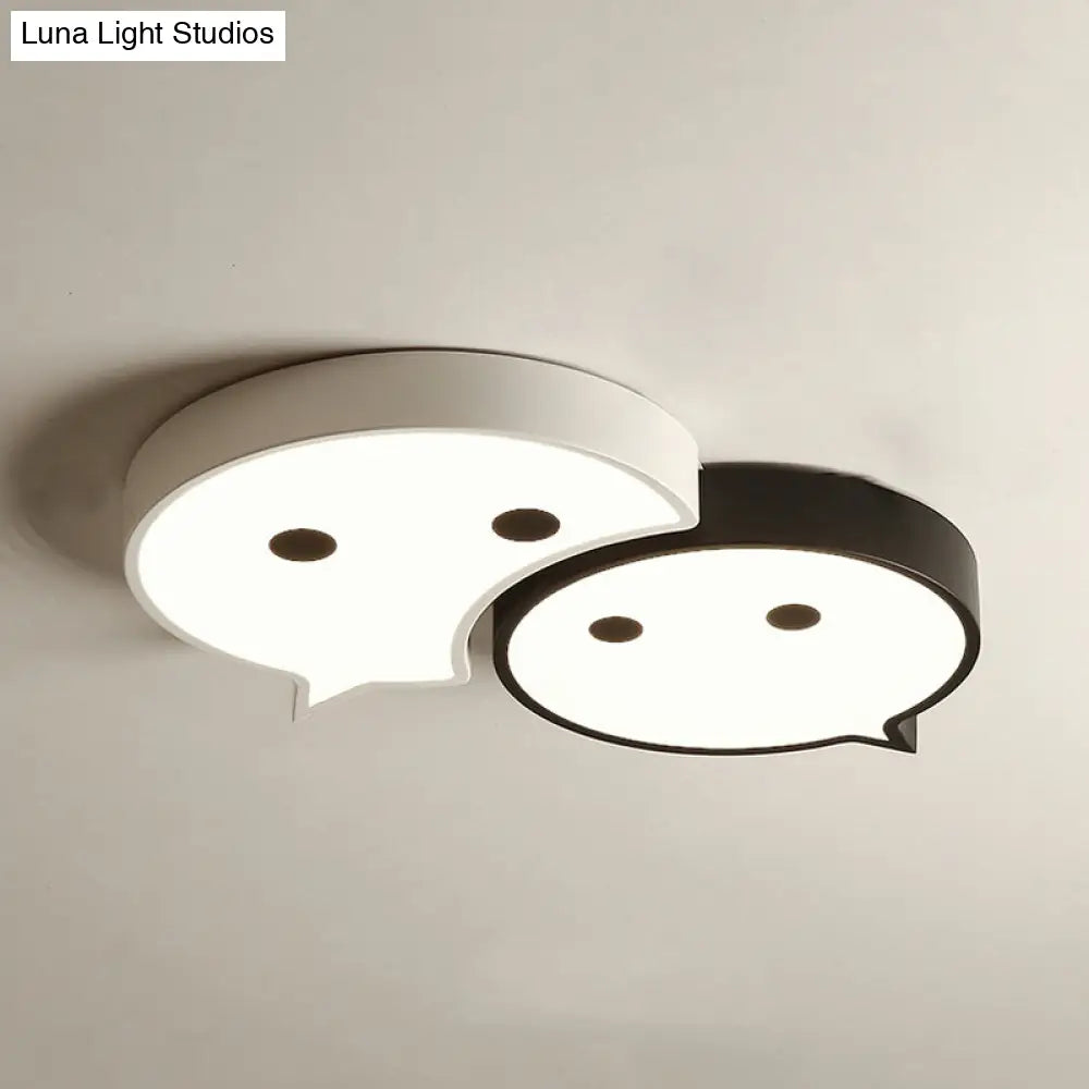 Baby Elf Led Ceiling Mount Light: Charming Metal And Acrylic Lamp For Child’s Bedroom