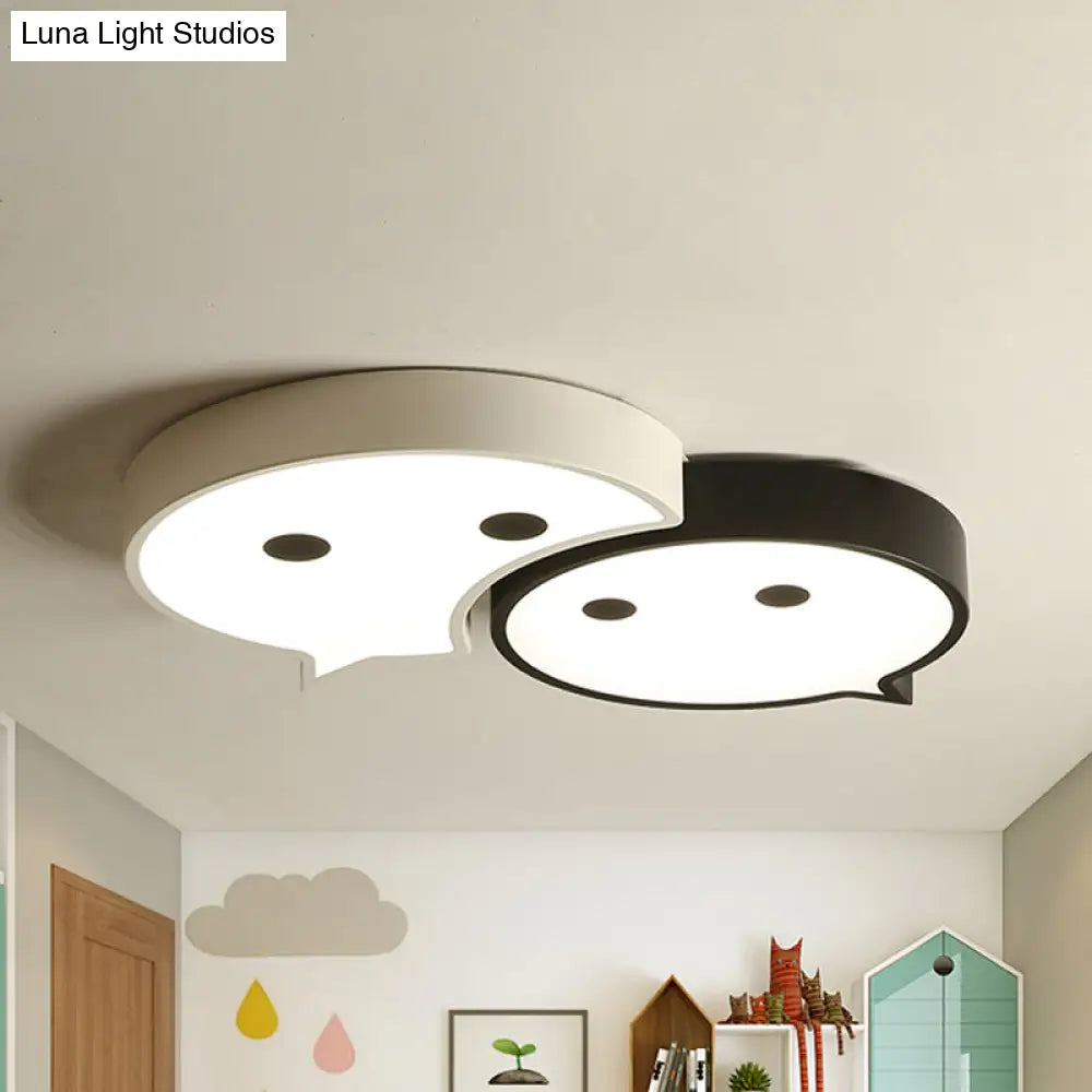 Baby Elf Led Ceiling Mount Light: Charming Metal And Acrylic Lamp For Child’s Bedroom