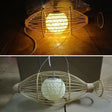 Bamboo Fish Chandelier Pendant Light For Corridor - Minimalist Wood Lighting 1 /