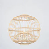 Bamboo Globe Pendant Light Fixture - 14/16 Dia 1 Modern Style Beige Ideal For Dining Rooms / 14