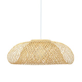Bamboo Bowl Ceiling Pendant Light - Modern Style Hanging Lamp (16.5/20.5/24.5 Width) In Beige For