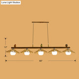 Bamboo Pendant Lighting: Conical Island Light With White Glass Shade