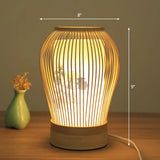 Bamboo Tea Room Nightstand Lamp Contemporary Single Table Lighting In Wood / G
