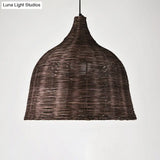 Bamboo Trumpet Tearoom Pendant Lamp - Asian Style Ceiling Hang Light With 1 Head