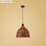 Bamboo Trumpet Tearoom Pendant Lamp - Asian Style Ceiling Hang Light With 1 Head